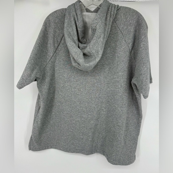 Under Armour Heather Gray Hoodie with Black Logo - Picture 5 of 6